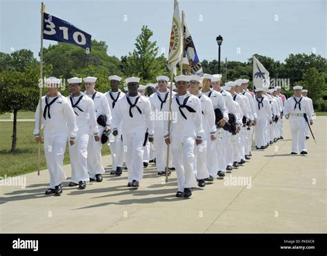 Navy Bootcamp Recruits Marching