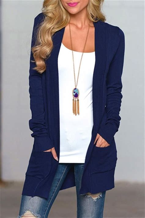 Navy Cardigan Shoes