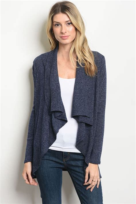 Navy Cardigan Sweater Scarves