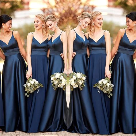 Navy Colored Bridesmaid Dresses