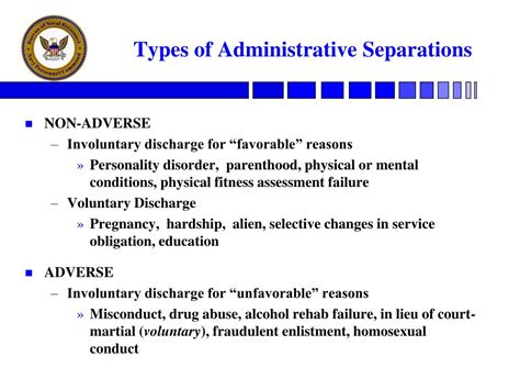 Navy Convictions Administrative Separations