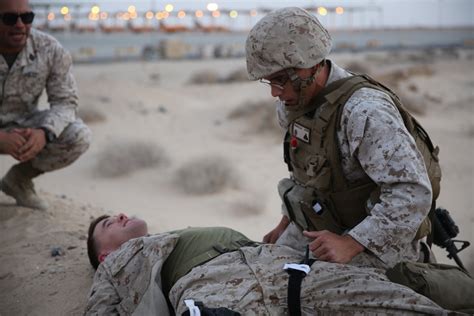 Navy Corpsman in combat zone