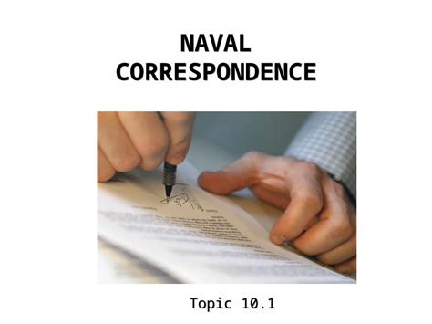 Navy Correspondence Tips