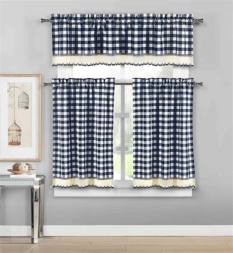 Navy Curtains For Kitchen