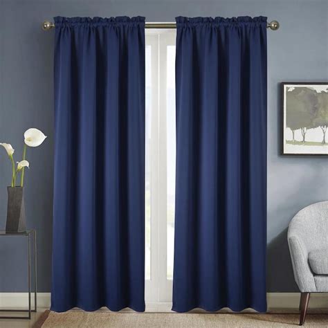 Navy Curtains For Office