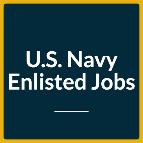 Navy Enlisted Jobs