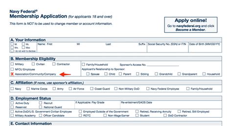 Navy Federal Application