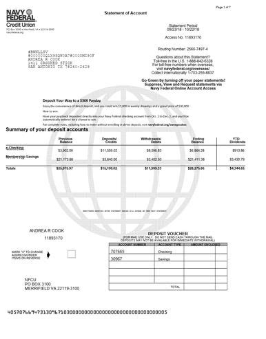 Setting Up Payments with Navy Federal