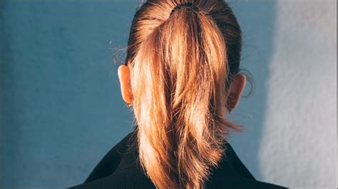 Navy Female Ponytail Hairstyle