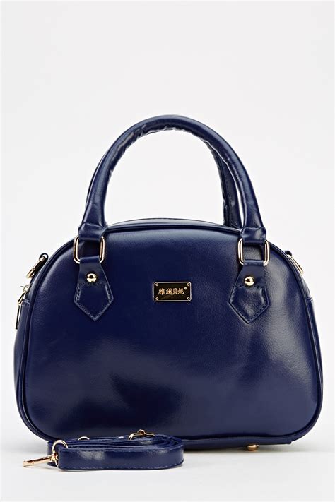 Navy Handbag with Strap