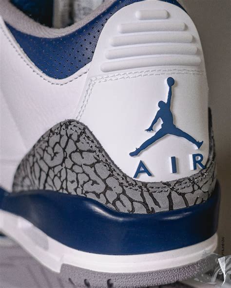 Navy Jordan 3 Back View