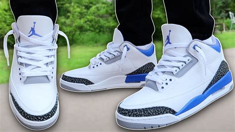 Navy Jordan 3 Lace System