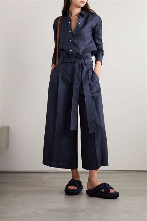 Navy Linen Pants