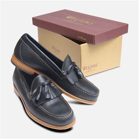 Navy Loafers with Tassels