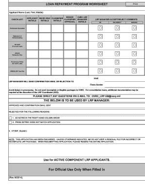 Navy Loan Repayment Program Ratings