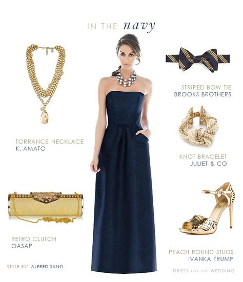 Navy Long Dress Accessories