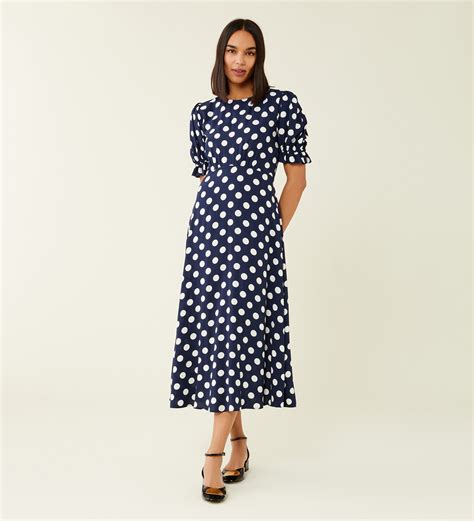 Seasonal Navy Midi Dress