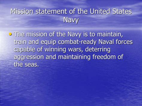 Navy Mission Statement