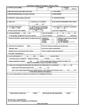 Navy OCS Application