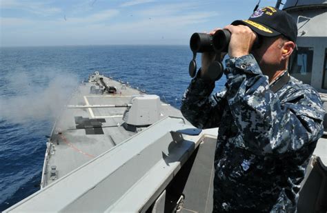 Navy Officer Conducting Operations