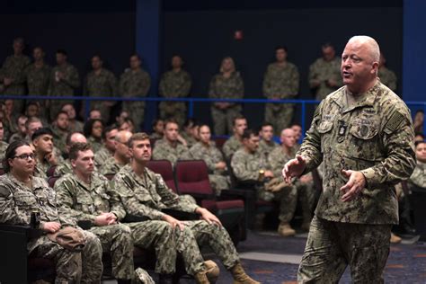 Navy Officer Leading Team