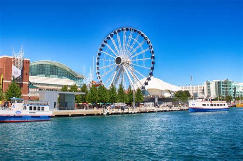 Navy Pier Wheel view from the lake