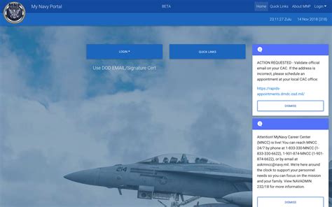 Navy Portal Quick Links