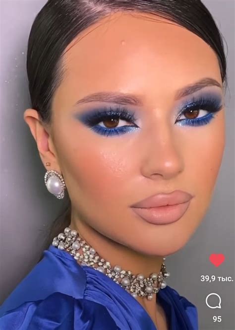 Navy Prom Dress Makeup