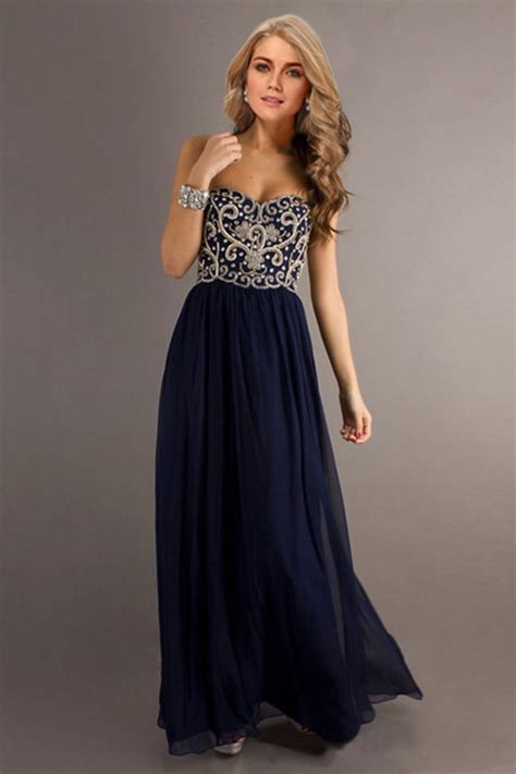 Navy Prom Dress Styles