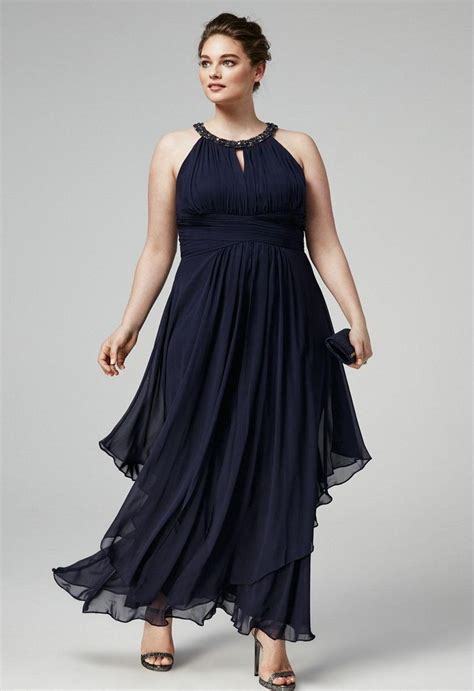 Navy Prom Dresses For Plus Size Women