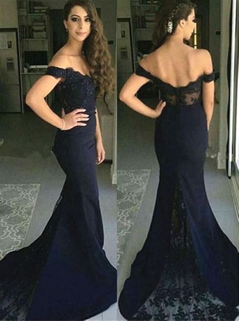 Description of Navy Prom Gown 6