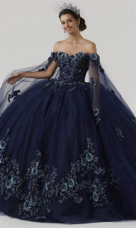 Navy Quinceanera Dress Makeup