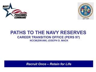 Navy Reserve Career Paths