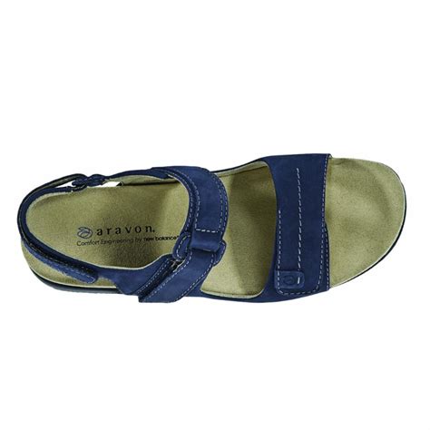 Navy sandals and comfort