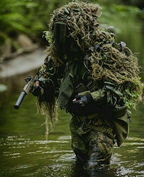 Navy SEAL in a ghillie suit