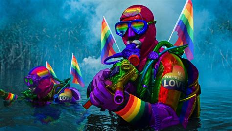 Navy SEALs supporting LGBTQ+ service members