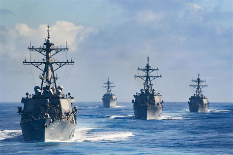 Navy ships at war