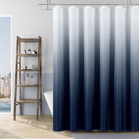 Navy Shower Curtain with Images