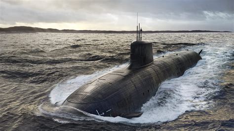 Navy submarine in operation