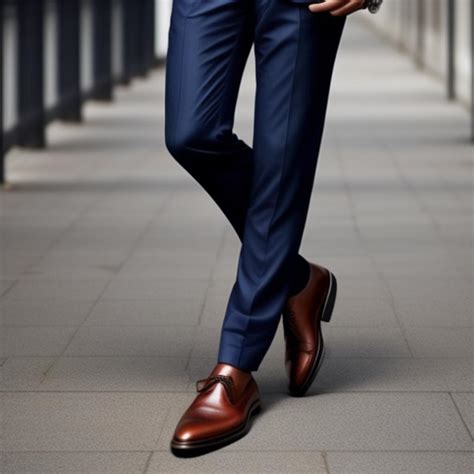 Navy Suit and Brown Brogues