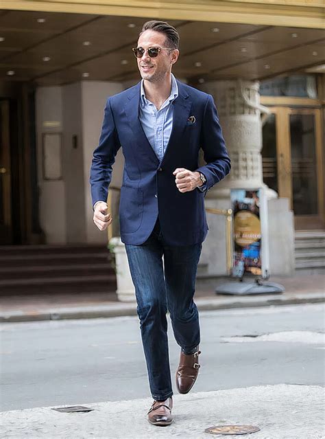 Navy Suit and Brown Monk Straps