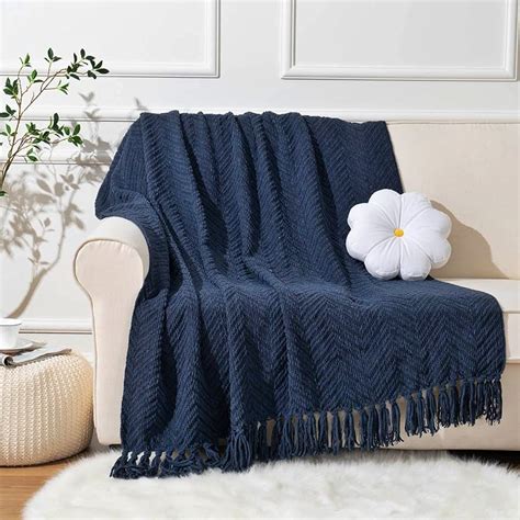 Navy Throw Blanket Style