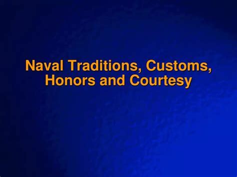 Navy Traditions