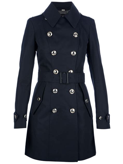 Navy Trench Coat Double Breasted