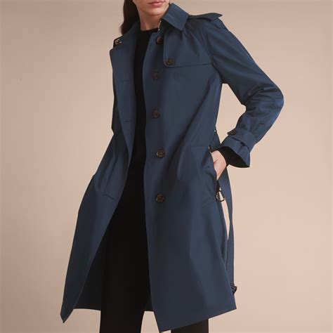 Navy Trench Coat Single Breasted