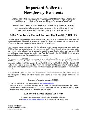 New Jersey Earned Income Tax Credit