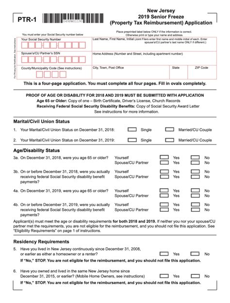 New Jersey Middle Class Tax Rebate Application