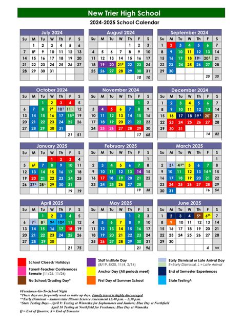 New Trier School Calendar Accessibility