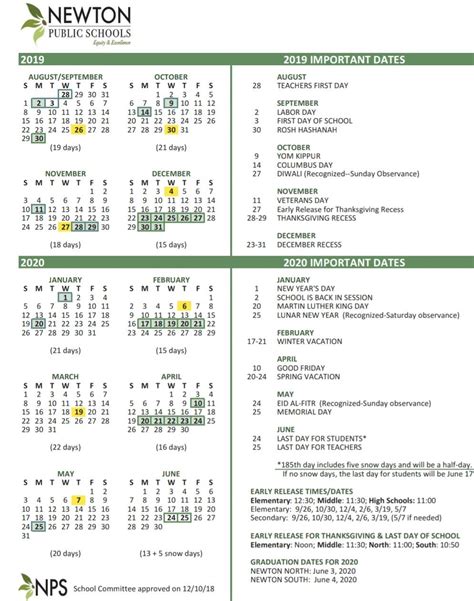 Newton Schools Calendars Image 9