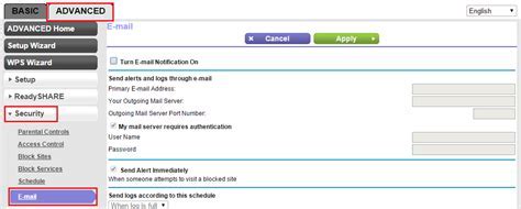 Nighthawk Router Email Settings Image 9